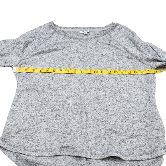 Splendid Longsleeve Tight Knit Pullover Sweater Tee Shirt Gray Size L - Picture 4 of 6
